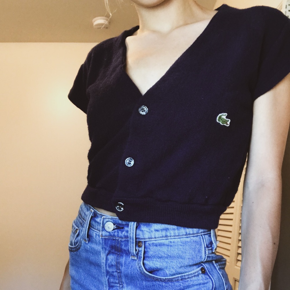 Vintage style crop button down